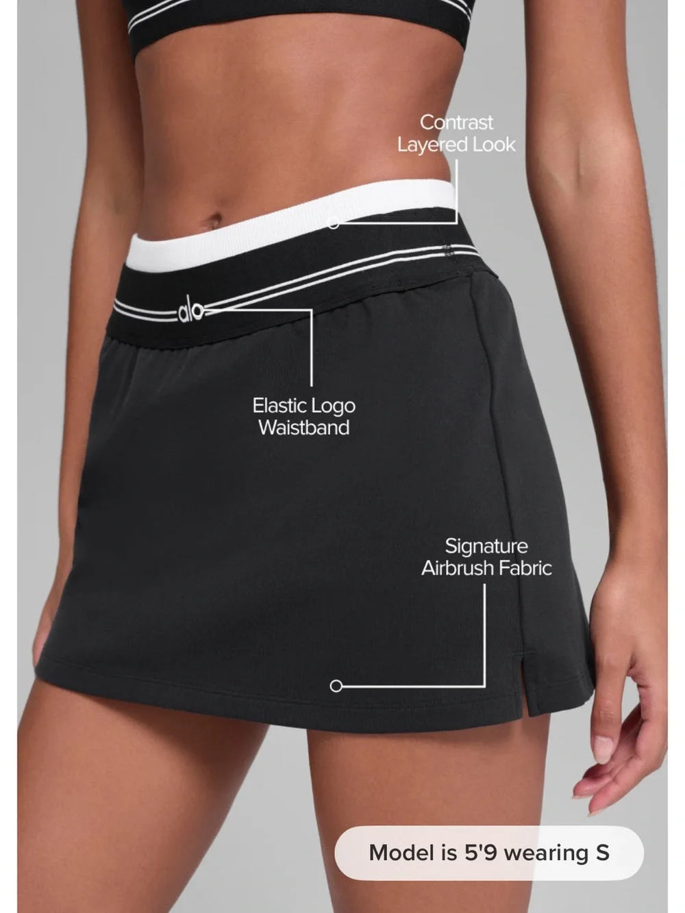 Alo Black & White Skirt